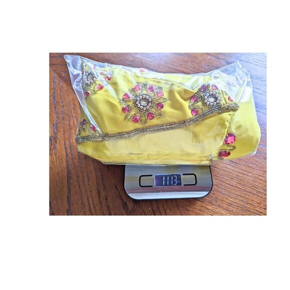 NWT Asos VIRGOS LOUNGE Daria Yellow Red Asymmetrical Embellished Midi Dress Sz 6 - Picture 7 of 10